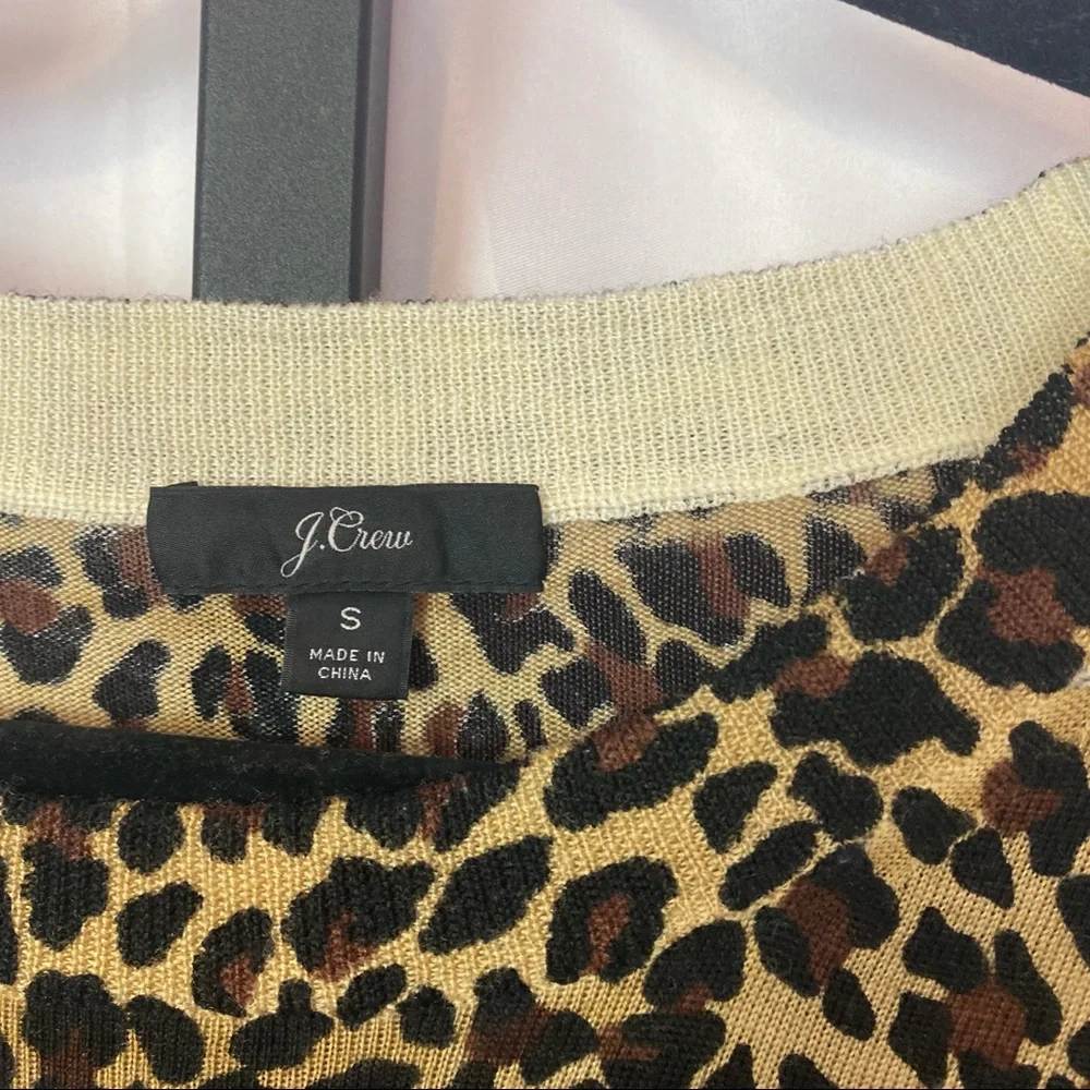 J. Crew Leopard Print Tippi Sweater, size Small